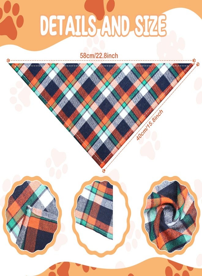 Tegeme 50 Pcs Christmas Triangle Pattern Dog Accessories - Washable Bandanas with Drool Guards for Small to Large Dogs. Boys & Girls, Christmas, Plaid - Image 3